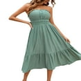 thumbnail image 4 of OUSITAID Femmes Été Décontracté Boho Maxi Robes Sans Manches sur l'Épaule Longue Robe de Soleil Fluide, 4 of 6