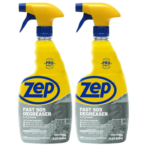 Zep Fast 505 Degreaser & Cleaner - 32 oz. (Case of 2) ECZU505322 - Removes Oils, Grease & Dirt on Tools, Grills, Decks, & Plastic
