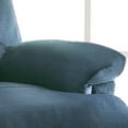 thumbnail image 2 of Blue Fabric Motion Chair - Comfortable Experience. Sophisticated Look. Assembly Required. 3-inch Wall . Tight Seat & Back Cushions. Pillow Arms. Effortless Reclining Latch. 35" D X W 40" H, 69 Lb., 2 of 6