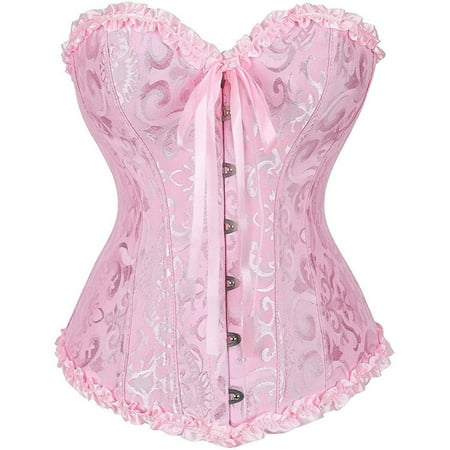 JOELY Corsets for Women White Black 12 Color Plus Size Corset Top Sexy Bustier Lingerie Waist Cincher Costume Tops  Size XS-6XL