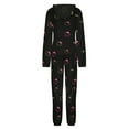thumbnail image 5 of Hello Kitty Unisex Onesie Pajamas Zipper Jumpsuit Hooded One Piece Sleepwear for Family Mens Womens, 5 of 8