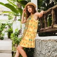 thumbnail image 2 of Uemuo Flowe Chicken Pattern Women’s Sleeveless Dress – Casual Summer A-Line Dress, Stylish and Comfortable Sundress for Hot Weather, 2 of 7
