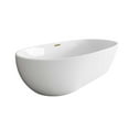 thumbnail image 5 of Elegant Kitchen & Bath BT10770GW-BGD 77 in. Soaking Bathtub, Glossy White with Brushed Gold Trim, 5 of 8