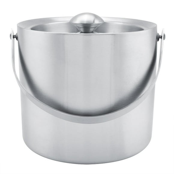 Rdeghly Ice Bucket, Stainless Steel Ice Bucket,Stainless Steel Double Walled Ice Bucket with Cover for Wedding Parties