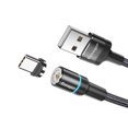 thumbnail image 3 of Essager Cable de carga para teléfono Cable de carga giratorio de 360 ​​grados Capa exterior trenzada, Negro, 1m, Tipo-c Inevent EL5315-05, 3 of 7