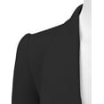 thumbnail image 4 of Doublju Women's Long Sleeve Draped Wide Shawl Lapel Blazer with Plus Size, 4 of 4