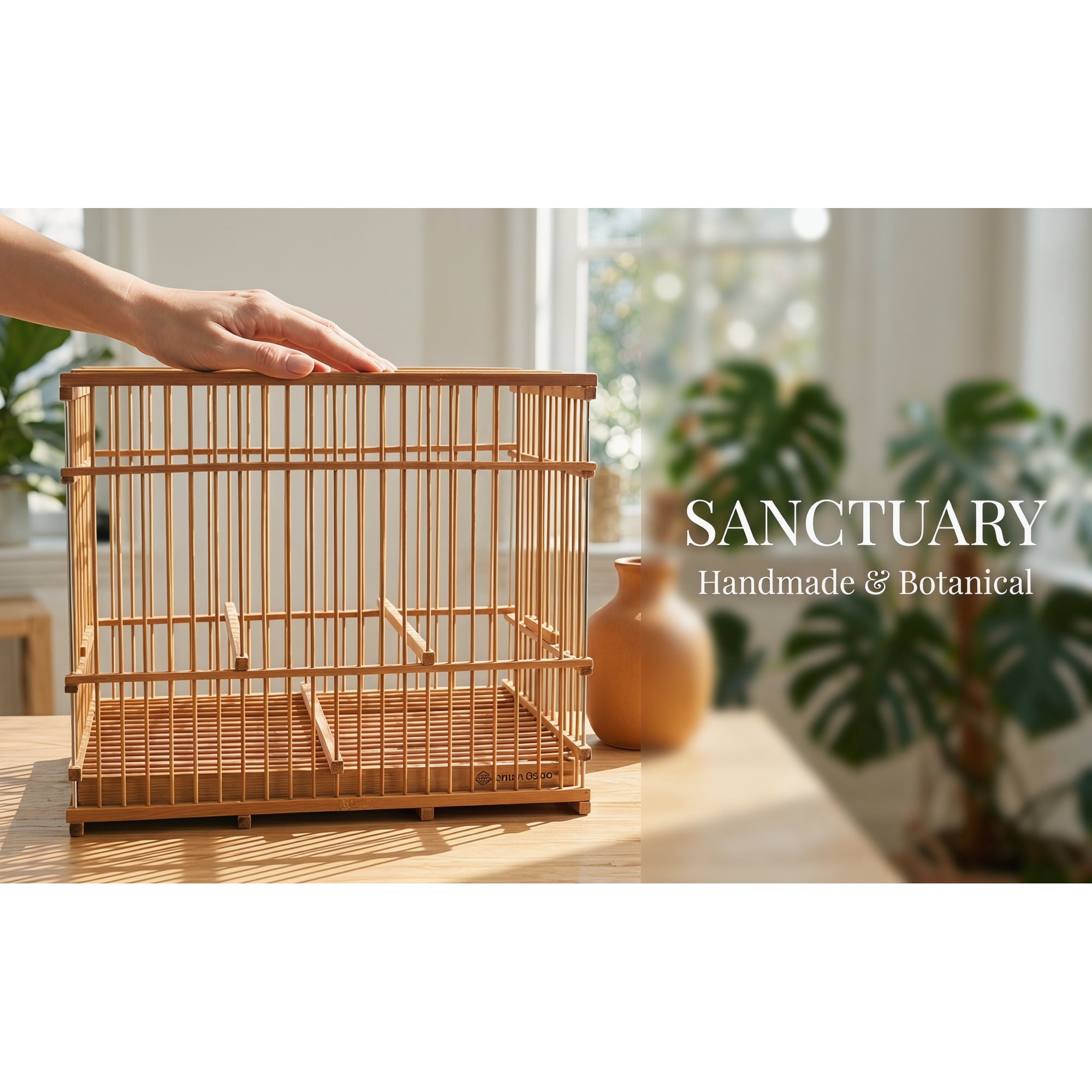 Mobutofu Decorative Bird Portable Carrier Cage Travel for Small Birds