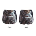 thumbnail image 3 of Hirioo Cat Astronaut In Space for Women's Double Layer Athletic Shorts High-Performance Gym Shorts with Inner Pocket, Elastic Waistband-XX-Large, 3 of 7