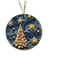 thumbnail image 2 of Christmas Decorations Clearance Christmas Gifts for Kids 8CM/3.14IN Christmas Mysterious Navy Blue And Gold Pendant Christmas Acrylic Christmas Ornaments for Tree, 2 of 5