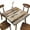 Brown White Wood Grain, variant on Elastic Edge Fitted Square Tablecloth, Brown White Wood Grain Polyester Table Cover, for Indoor Holiday Family Banquet and Outdoor Patio Use, Fit for 36" x 36"Square Table