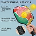 thumbnail image 2 of Pickleball Paddles Set Of 2, Fiberglass Surface, Tropical Jungle Print, 4 Balls & Bag, 2 of 5
