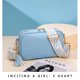 thumbnail image 4 of Bolso bandolera pequeño de PU de gran capacidad para niñas con un solo hombro Azul cielo, 4 of 5