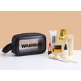 thumbnail image 5 of Toiletry Bag, Travel Cosmetic Bag Clear, Njjex 1 Pcs Waterproof PVC Zippered Toiletry Carry Pouch Portable Makeup Bag Organizer Bag Set for Home/Travel Use -Black, 5 of 5