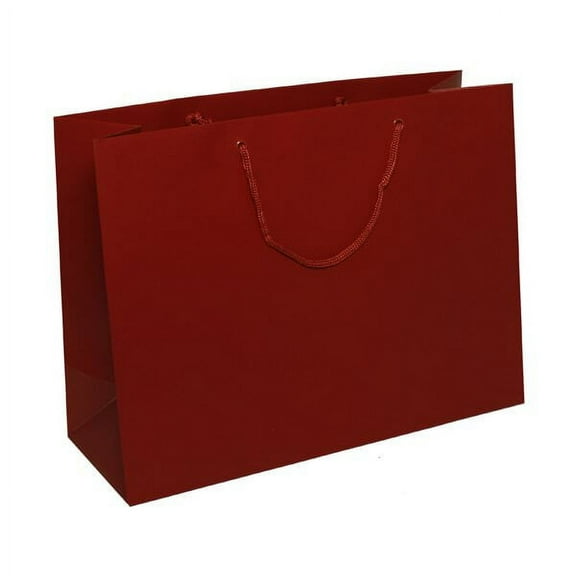JAM Paper Large Dark Red Matte Gift Bags, 16 x 12 x 6, 1/Pack