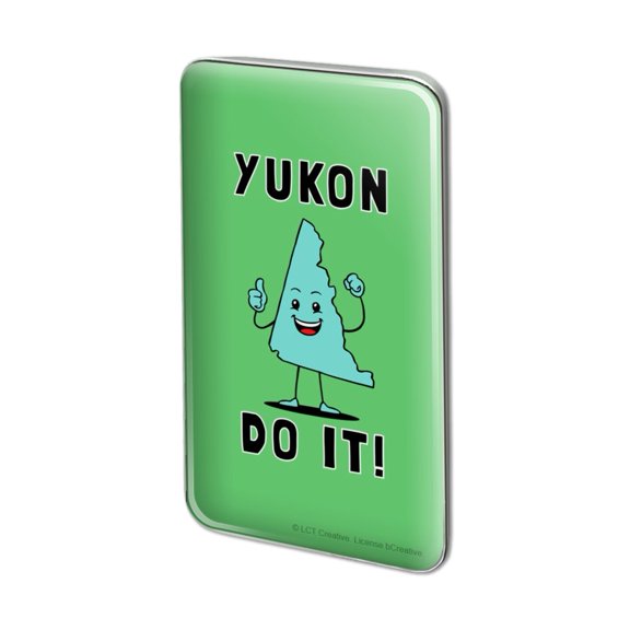 Yukon Do It You Can Canada Funny Humor Metal Rectangle Lapel Hat Pin Tie Tack Pinback