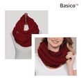 thumbnail image 2 of Basico Women's Chunky Knitted Infinity Scarf, Burgundy, 1-Piece, 2 of 4