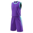 thumbnail image 2 of Girls Sets Size 6 Kids Boys Football Soccer Training Team 2 Pcs Sport Suit Tracksuit Workout Fitness Sportswear Purple, 5-6 Years, 2 of 5