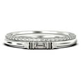 thumbnail image 1 of Dainty Minimalist 1.25 Carat Baguette Cut Diamond Moissanite Engagement Ring, Antique Wedding Ring in 925 Sterling Silver With 18k White Gold Plating, Bridal Set, Matching Band, 1 of 4