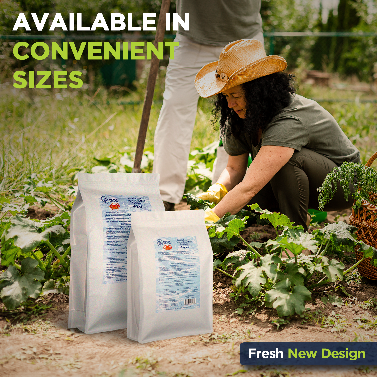 Supply Solutions Organic Crab Meal Fertilizer 4-2-0 | 18% Calcium | Natural Soil Amendment for Garden, Lawn, and Flower Beds | Improves Soil Health & Boosts Plant Growth (20lbs)