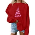 thumbnail image 2 of Christmas Sweaters for Women Cropped Sweatshirts Plus Size Crewneck Sweatshirts Cute Long Sleeve Tops Cotton, 2 of 4