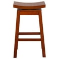 thumbnail image 3 of 30"H Saddle Light Cherry Wood Barstool with Auto Seat Return, 3 of 3