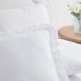 thumbnail image 5 of My Texas House Charlotte White Solid Cotton Euro Shams, Euro (3 Count), 5 of 5