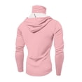 thumbnail image 4 of GrmtClth Men's Sun Protection Hooded Casual Long Sleeve Top Active with Mask Clothing Trend Outfit Pink L, 4 of 4