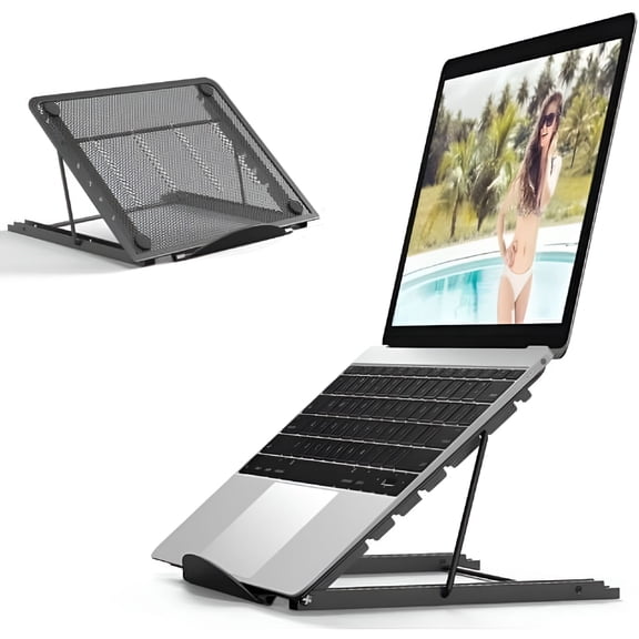 LAMIRO Laptop Stand, Ventilated Laptop Stand, Adjustable Ergonomic Laptop Stand Lightweight Foldable Bed Table for Macbook Air Pro, PC, , Notebook, Tablet (11-15)