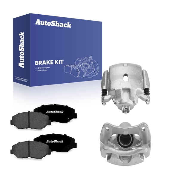AutoShack Front Brake Calipers   Premium Ceramic Brake Pads Replacement for 2012-2015 Honda Civic 2013-2015 Acura ILX 2005-2006 Honda CR-V 6-PC Kit