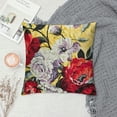 thumbnail image 2 of Nawypu DaDa Bedding Set of -Pieces Sunshine Birds Yellow Floral Throw Pillow Covers - Radiant Farmhouse Hummingbirds Botanical Garden - Quilted Scalloped Multi-Colorful Red Flowers -, 2 of 5