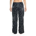 thumbnail image 2 of Niusricy Women's Halloween Lounge Pants Ladies Spider Web Print Pajama Bottoms Elastic Waist Drawstring Pants Straight-leg Sweatpants Fashion Loose Halloween Costume Party Clothes, 2 of 5