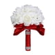 thumbnail image 1 of Novia sosteniendo ramo, de boda, decoración romántica y elegante, ramo de flores artificiales de para aniversario y compromiso. Rojo, 1 of 8