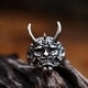thumbnail image 4 of Anillo de acero inoxidable fundido para hombre, anillo de acero de titanio con máscara prajna retro europea y americana, 4 of 5