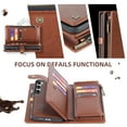 thumbnail image 5 of for Samsung Galaxy S23 Plus PU Leather Detachable Magnetic Wallet Case, Zipper Pocket Card Slots Multifunctional Rugged Full Body Protection Wrist Strap Magnetic Buckle for Galaxy S23 Plus - Brown, 5 of 7