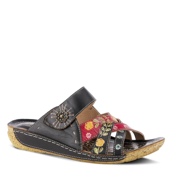 L'Artiste Leigh Women's Stylish French Wedge Slide Sandals