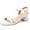 White, variant on DADAWEN Women Chunky Sandals Open Toe Heels Hot Pink Sandals Ankle Strap 6 US