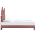 thumbnail image 6 of Modway Alexandria Performance Velvet Twin Platform Bed in Dusty Rose Pink, 6 of 10