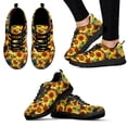 thumbnail image 1 of Zapatillas de baloncesto con plataforma negra y estampado de girasoles, cómodas y transpirables, para verano., 1 of 6