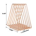 thumbnail image 3 of Aspire Book Holder 7 Slots File Holder for Magazine Metal Wire Desktop Rose Gold Book Organizer Adjustable Triangle Display, 3 of 8
