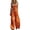 Orange, variant on PBFRDSJ Women's Sleeveless Wide Leg Jumpsuit Button Front Cami Loose Rompers Sleeveless Vintage Flowy One Piece Jumpsuits