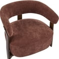 thumbnail image 4 of Christopher Knight Home 31.5" Modern Upholstered Accent Armchair with Curved Wood Legs, Coral Red, 4 of 11