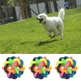 thumbnail image 3 of Interactive Dog Toy Pet Wobbly Rubber Ball Teeth Grinding Dog Rubber Ball Squeaky Balls For Dogs With Bell For Pets Dogs 10Pcs, 3 of 8