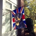 thumbnail image 2 of Rottweiler with English Union Jack British Flag Flag Canvas House Size, 2 of 2