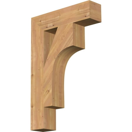 

Ekena Millwork 5 1/2 W x 24 D x 36 H Westlake Block Smooth Bracket Western Red Cedar