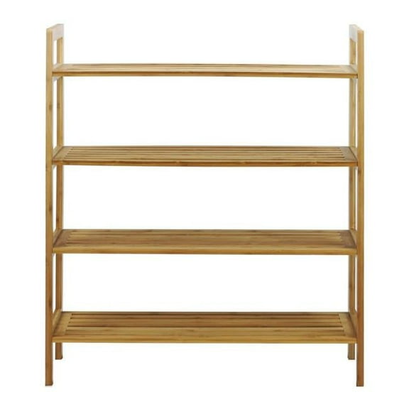 4-Tier Bamboo Shoe Rack, Natural