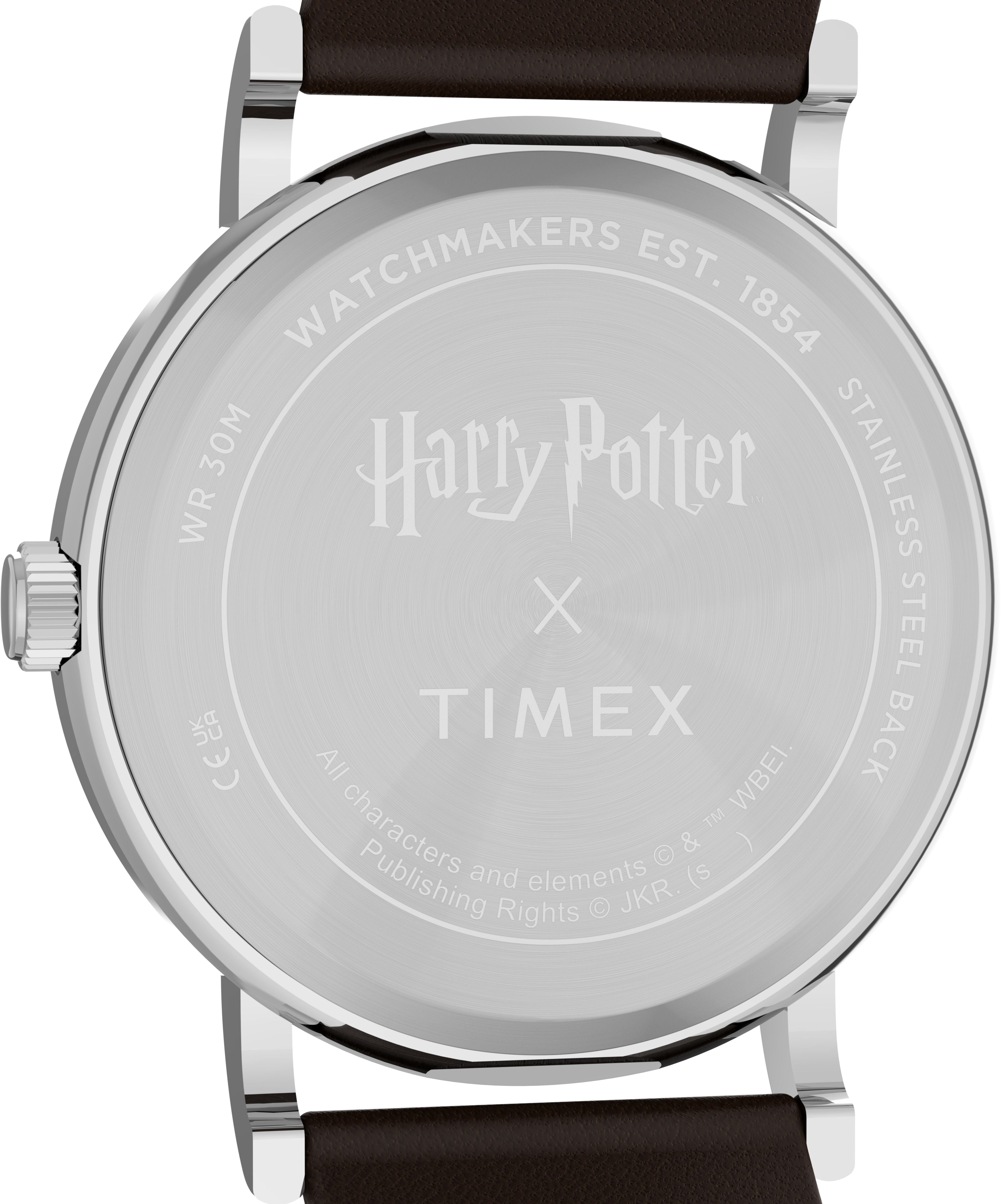 Timex Unisex Harry Potter x Weekender Hufflepuff House 38mm Watch - Brown Two- Piece Cream Dial Silver-Tone Case