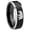 Black 2 Tone Beveled Edge, variant on Polar Bear Black High Polish Dome Tungsten Men Ring 10MM