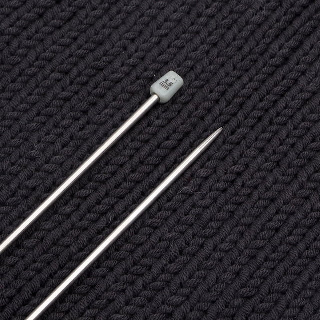Aguja de tejer de un solo cabezal de acero inoxidable de 35 cm, aguja de tejer de un solo cabezal con enchufe, juego de herramientas para tejer suéteres de 11 pares