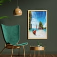 thumbnail image 2 of Tropical Wall Art with Frame, Surreal Beach in Thailand with an Old Wooden Boat Island Ocean Picture, Printed Fabric Poster for Bathroom Living Room, 23" x 35", Fern Green Blue Cream, by Ambesonne, 2 of 2