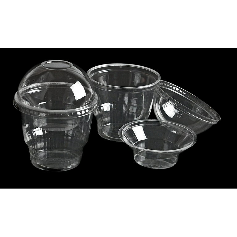 12Pcs 360ml Clear Cups with Dome Lids Dessert Cups Parfait cups for Ice  Cream~EN